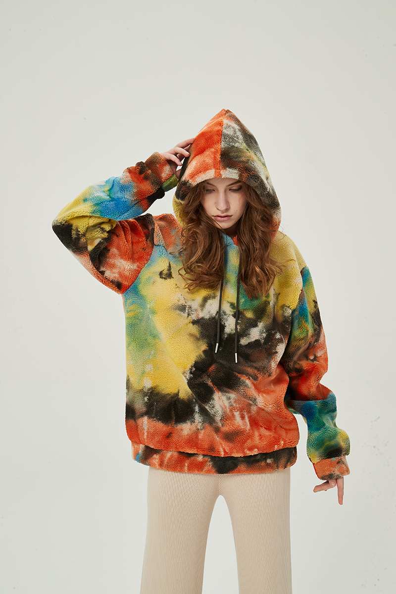 Ladies colorful sherap hoodies