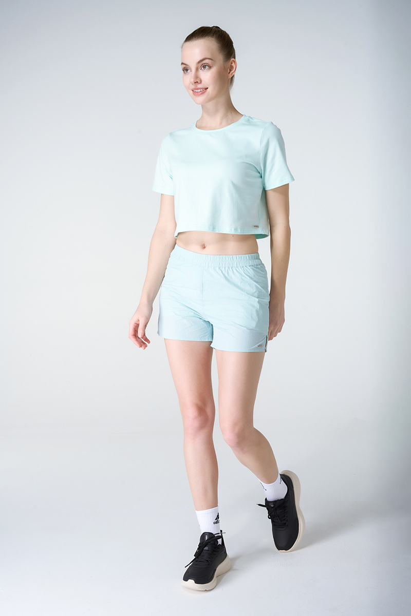 Organic Cotton Cropped Top And Running Shorts Sets