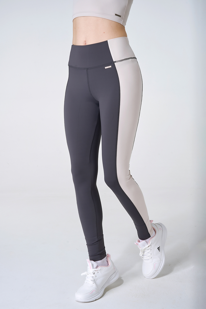 Hi Stretched One Shoulder Tank And Hi Waist Color Block Legging Sets